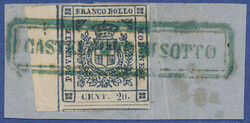A spectacular piece with very rare framed "CASTELNUOVO DI SOTTO" ...