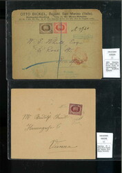 Very interesting lot of 10 covers and 2 postcards 1892-99 with the ...