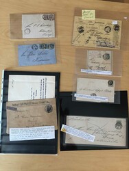 Interesting lot old covers etc. incl. two nice bicoloured with certs. ...
