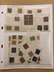 Interesting remainder lot on old album pages with both used and ...