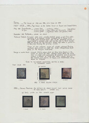 Collection with used stamps 1881-1917 on 28 home made pages showing ...