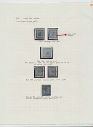 Collection with used stamps 1881-1917 on 28 home made pages showing ...