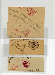 Interesting lot with five prephilatelic covers, three unused ...