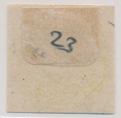 Fresh copy of ½ anna yellow special printing 1874-76 without gum as ...