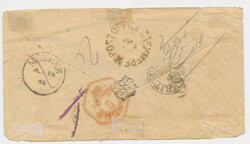 Cover franked with ½ anna ultramarine and 1 anna brown orange ...