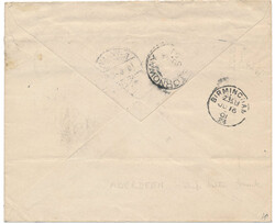 Letter to Birmingham franked with 20 aur dull blue "REYKJAVIK ...