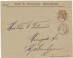 A beautiful cover to Denmark franked with 16 aur. Two beautiful ...