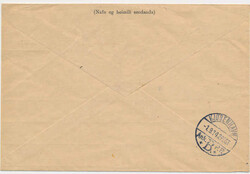 A wonderful parcel letter to Denmark franked with a pair 15 aur Jón ...