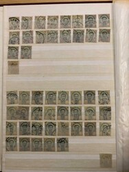 Extensive stock with used stamps in 17 stockbooks. Startingwith King ...