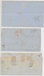 Three interesting covers 1862-64 with in total six stamps ...