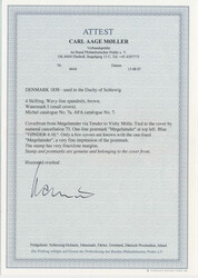 Cover front with very rare one-line "Møgeltønder" at top left. Sent ...