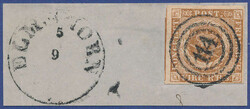 RARE POSTMARK "114" and at side "ELMSHORN 5.9" on a beautiful piece ...