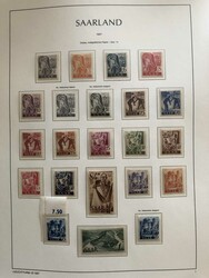 SAARLAND COMPLETE 1947-1959. Collection on Leuchtturm pages, in the ...