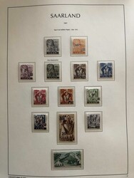 SAARLAND COMPLETE 1947-1959. Collection on Leuchtturm pages, in the ...