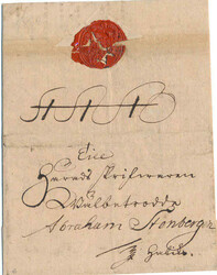 Very beautiful incoming early Crown Post letter dated 25 June 1752, ...