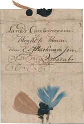 Blue & Brown Feathers A spectacular feather cover dated 22 June 1809 ...
