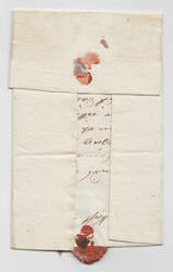 Very beautiful express Crown Post letter with two brown feathers, ...