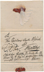 Very beautiful express Crown Post letter with one white feather (on ...