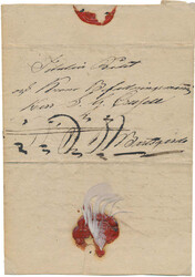 Very beautiful express Crown Post letter with one white feather (on ...