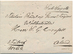 Spectacular incoming disinfected free letter, dated 18 October 1831, ...