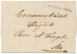 Spectacular outgoing letter, dated 1840, from KASTELHOLM with ...