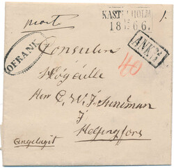 Very beautiful and rare outgoing "OFRANK" (unfranked) letter with ...