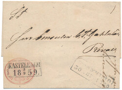 A wonderful cover to REVAL with 10 kopek cut round. An excellent ...