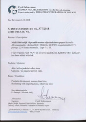 "KERWO 22.4 1871". Superb and rare c.d.s. (R 4) on a very beautiful ...