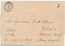 Very beautiful free letter inside Åland, "Fribref No 49", from ...