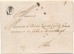 Beautiful cover with "F" postmark, type 2, sent 1687 via Åland to ...
