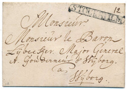 Very clear strike of "STOCKHOLM" ribbon postmark, type 0 on very ...