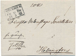 A wonderful postage due cover via Åland to HELSINGFORS with full ...