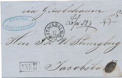 Very beautiful postage due cover via Åland to JACOBSTAD "STOCKHOLM ...
