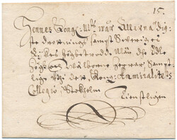 A wonderful cover 3 September 1646 with the General mail from WIBORG ...