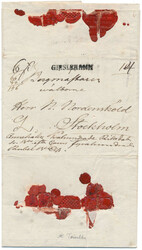 INSURED LETTER 28 March 1820 from ÅBO via Åland to N. Nordensköld ...