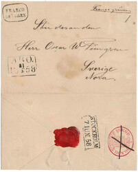 Very beautiful cover to NORA in Sweden via Åland paid to the border ...