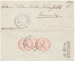Very beautiful cover to WIMMERBY in Sweden via Åland with a pair of ...