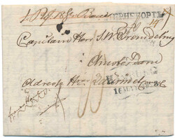 Partly paid cover with full contents 15 April 1828 with cyrillic ...