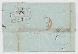 Partly paid letter with full contents 19 September 1846 with cyrillic ...
