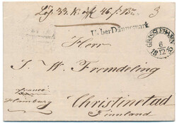 Exceptional postage due letter with full contents from LÜBECK with ...