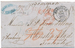 Triple rate postage due cover with full contents from "MARSEILLE 19 ...