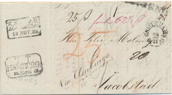 Unpaid letter with full contents from LIVORNO, Sardinia to JACOBSTAD ...