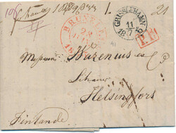 Beautiful partly paid letter with full contents from "BRUXELLES 28 ...