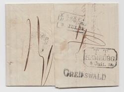 Beautiful partly paid letter with full contents from "BRUXELLES 28 ...