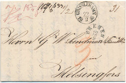 Postage due cover with full contents "BREMEN 12.9" to HELSINGFORS via ...