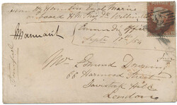 Cover from a British soldier onboard "H.M.S. Duke of Wellington" sent ...