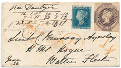 Beautiful cover sent from LEDBURY to an officer onboard "H.M.S. ...