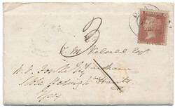 Cover with contents written onboard "H.M.S. Falcon" sent via Danzig ...