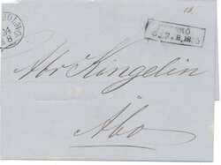 Very interesting unpaid smuggled cover from "STOCKHOLM 24.8 1855" to ...