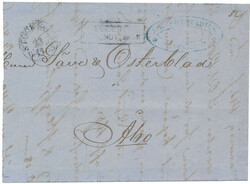 Front of a smuggled letter from "STOCKHOLM 23.11 1855" to ÅBO with a ...